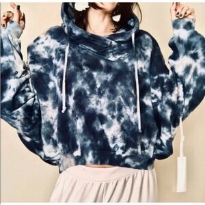 Young, Fabulous & Broke Raissa Tie-Dye Blue Women's Hoodie Sweatshirt